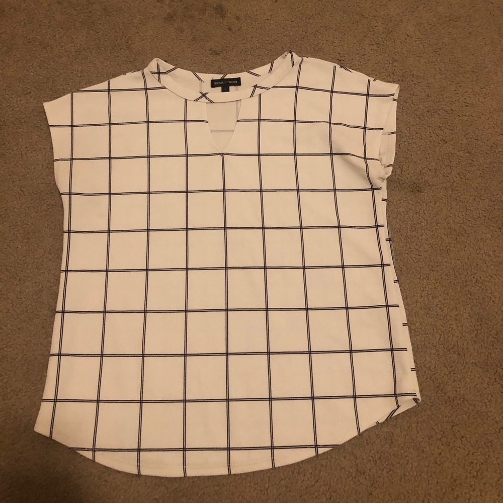 black & white checkered shirt